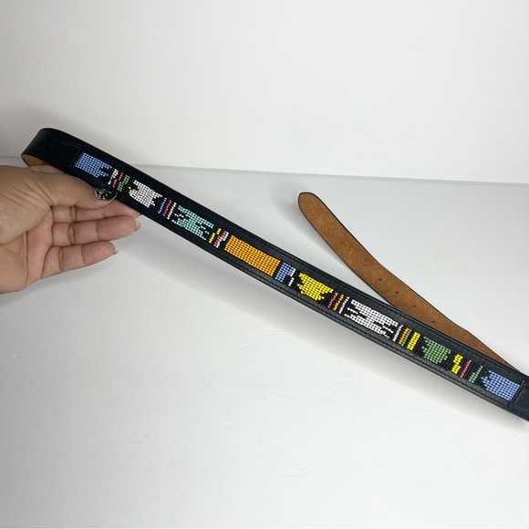 Urban Outfitters Beaded Leather Belt - Picture 2 of 9